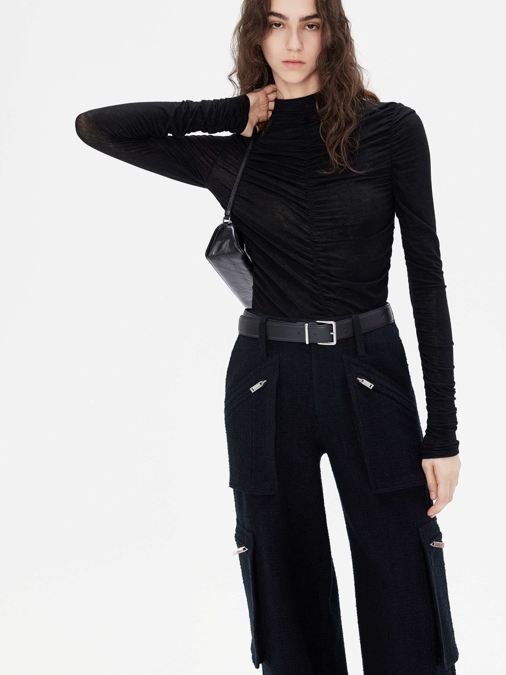 Turtleneck Pleated Top - Image 7