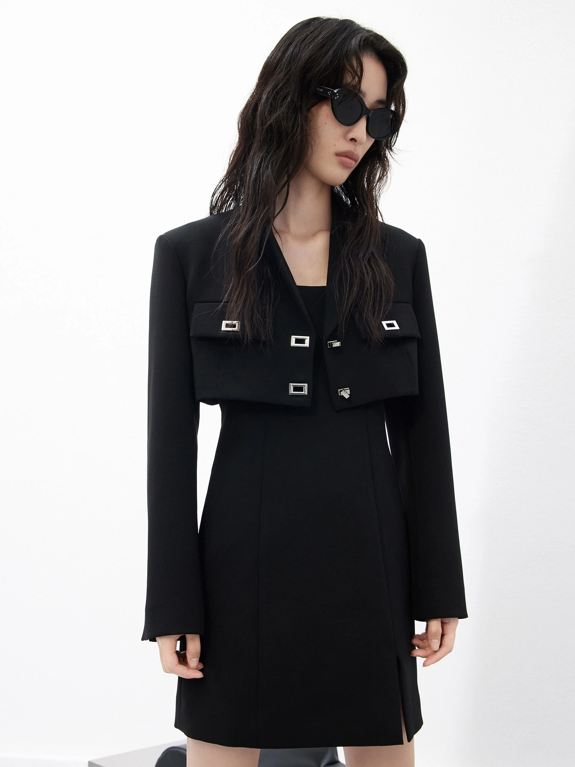 Two-Piece Slim Fit Blazer Dress - Image 4