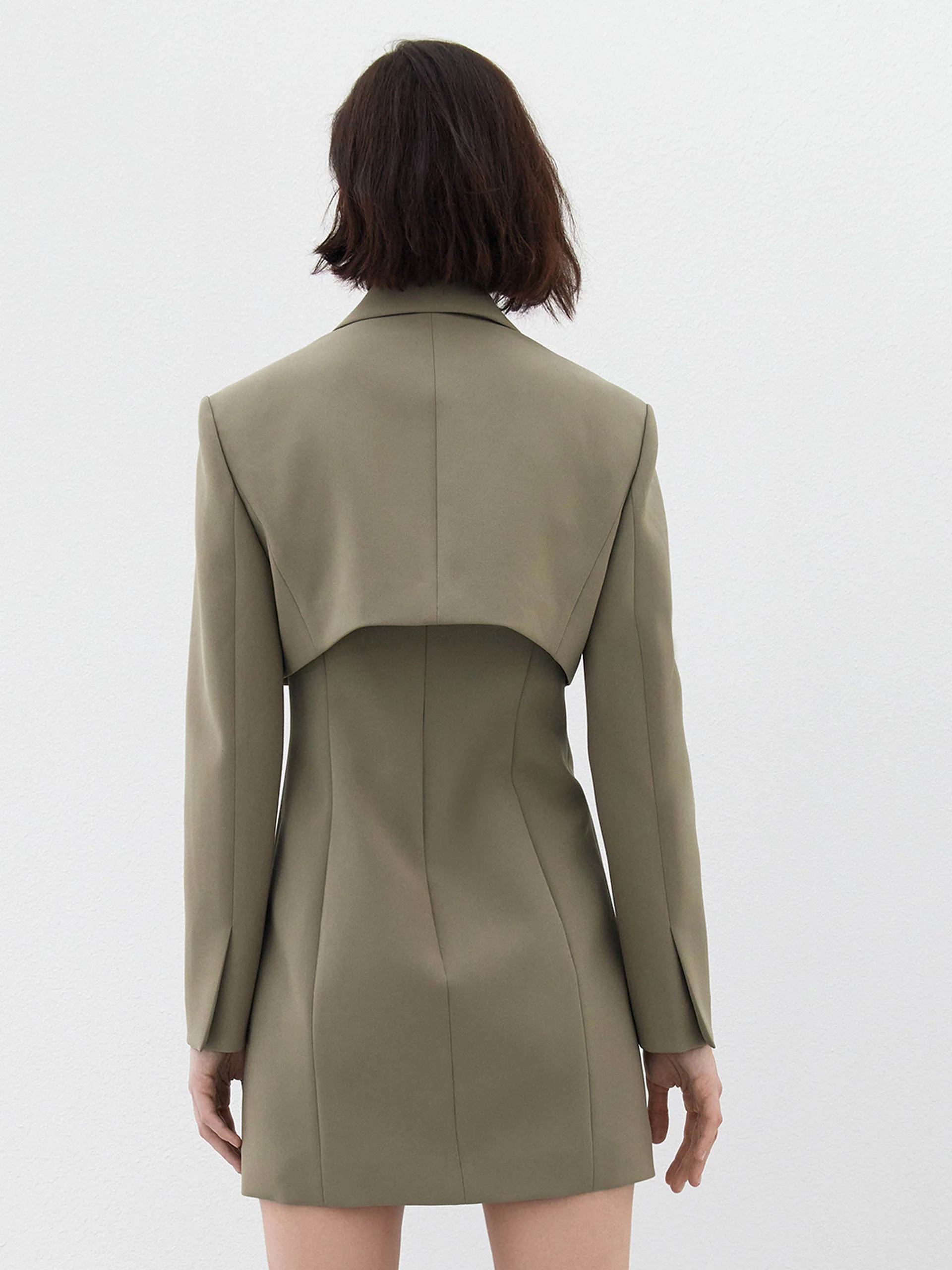 Two-Piece Slim Fit Blazer Dress - Image 8