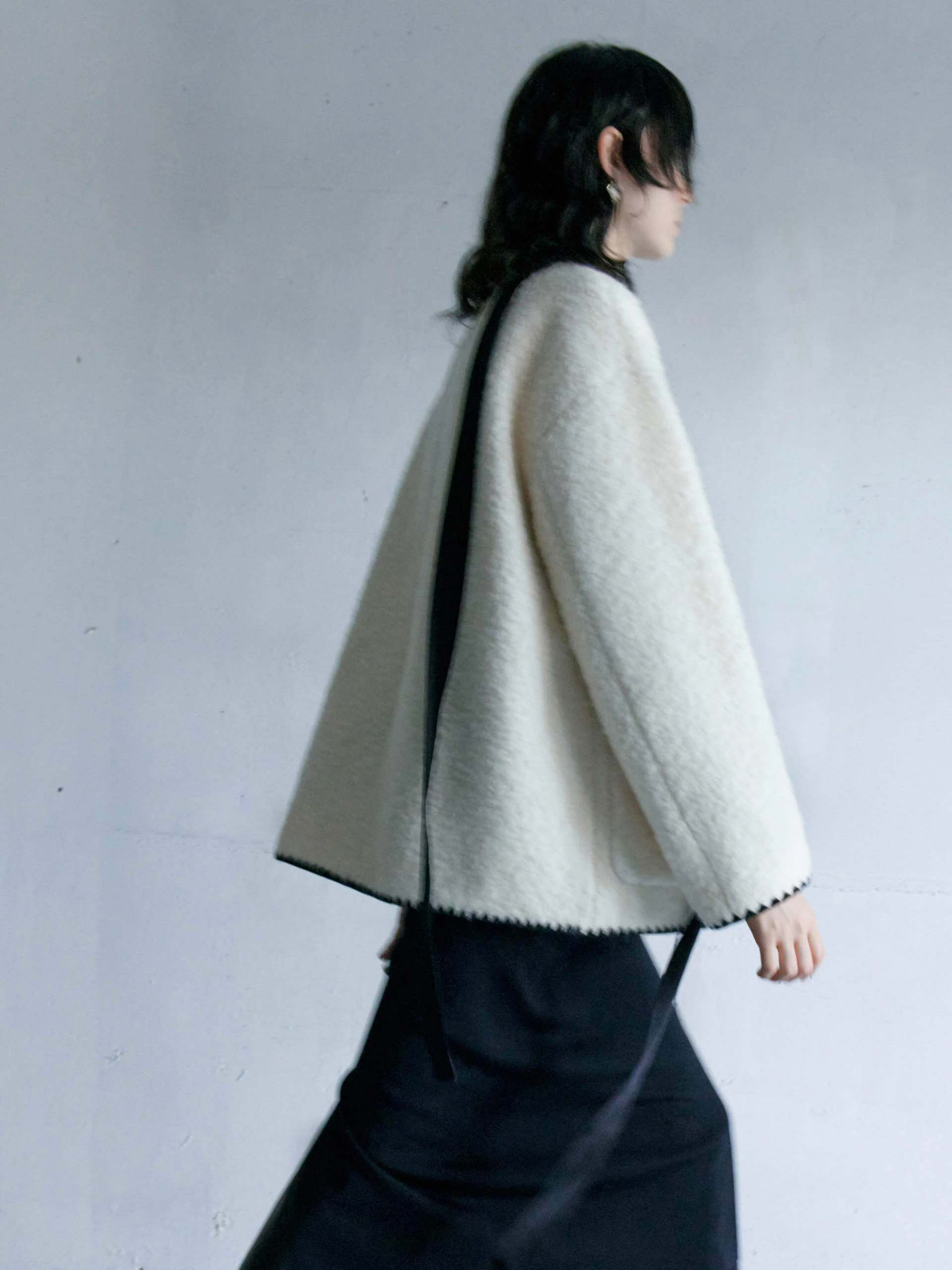 Wool Blend Boucle Knit Cardigan - Image 9