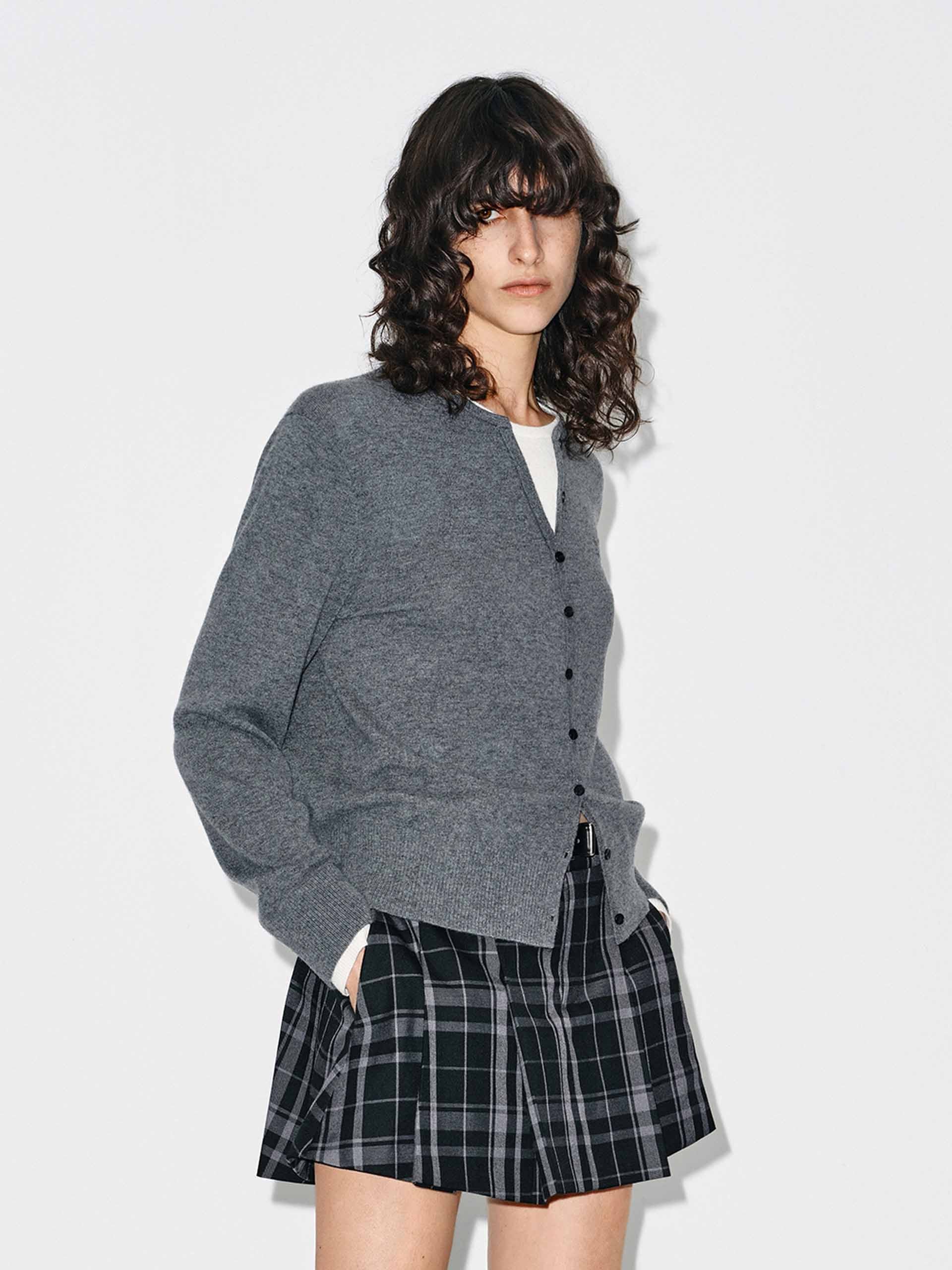 Wool Cashmere Contrast Knitted Top - Image 3