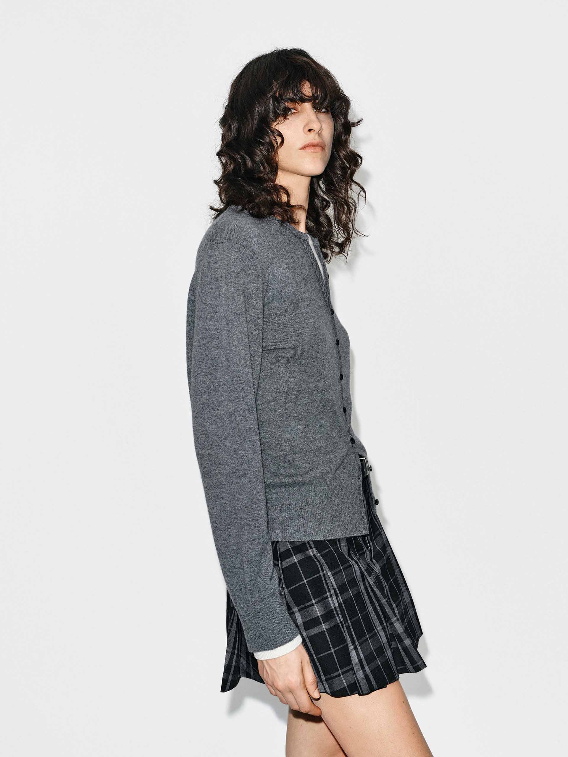 Wool Cashmere Contrast Knitted Top - Image 7