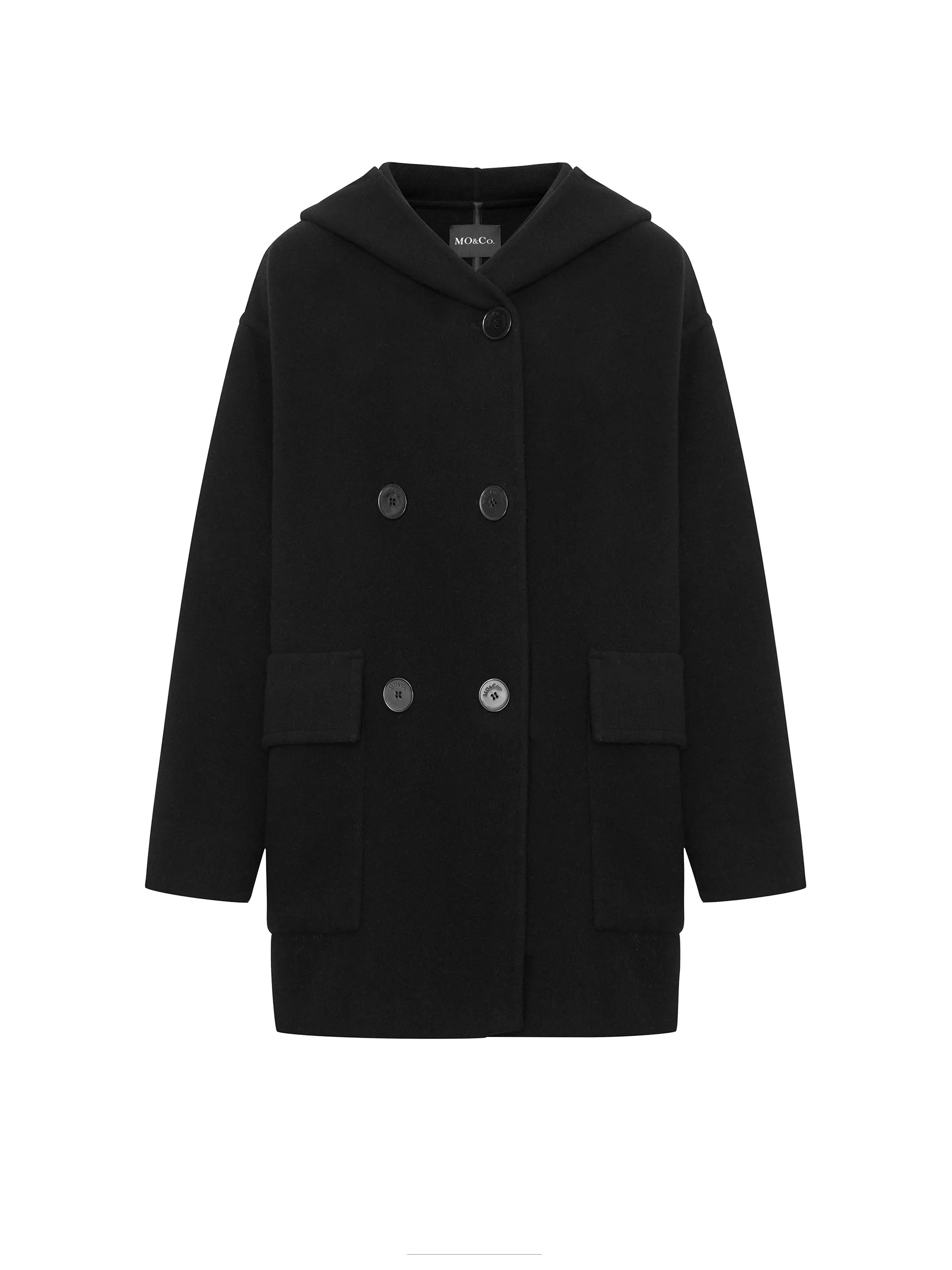 Wool Blend Hooded Midi Coat - Image 10