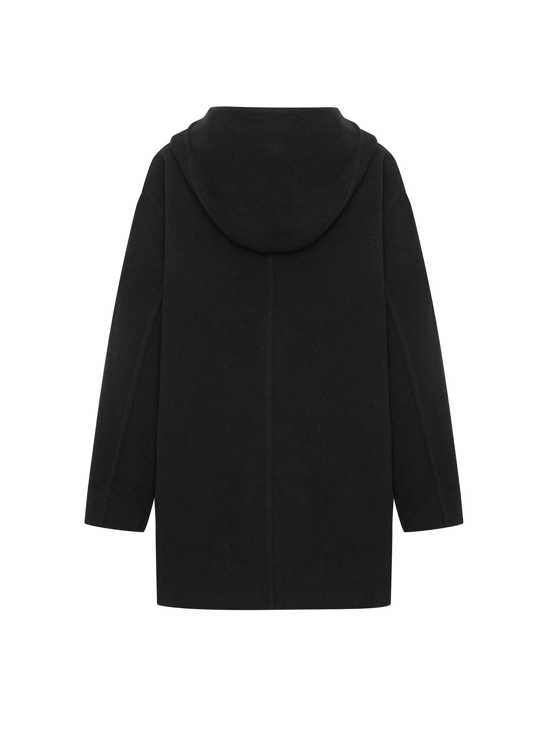 Wool Blend Hooded Midi Coat - Image 11