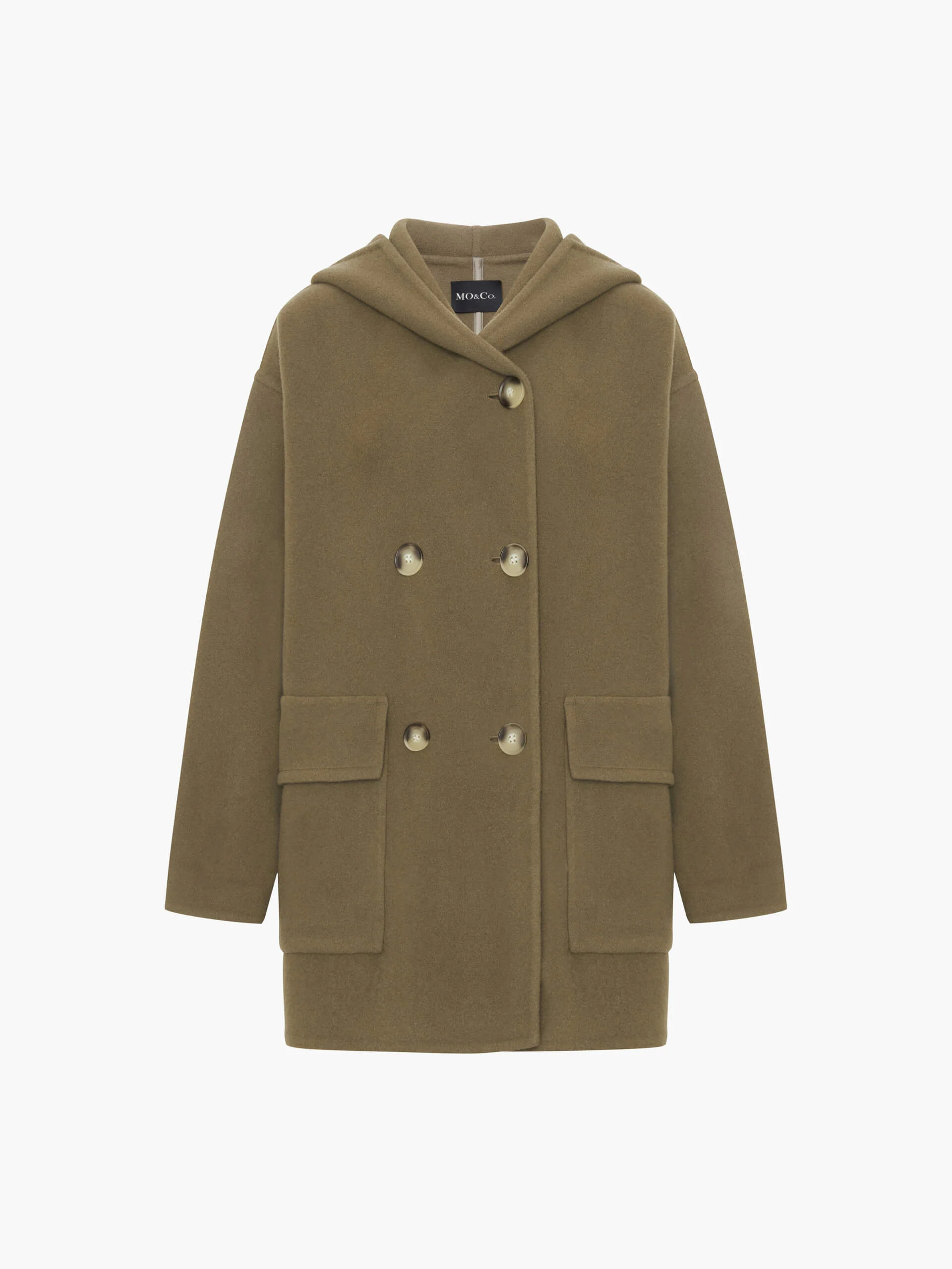 Wool Blend Hooded Midi Coat - Image 4