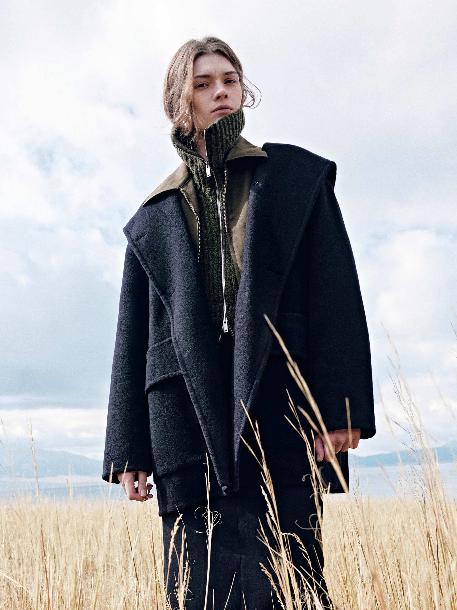 Wool Blend Hooded Midi Coat - Image 7