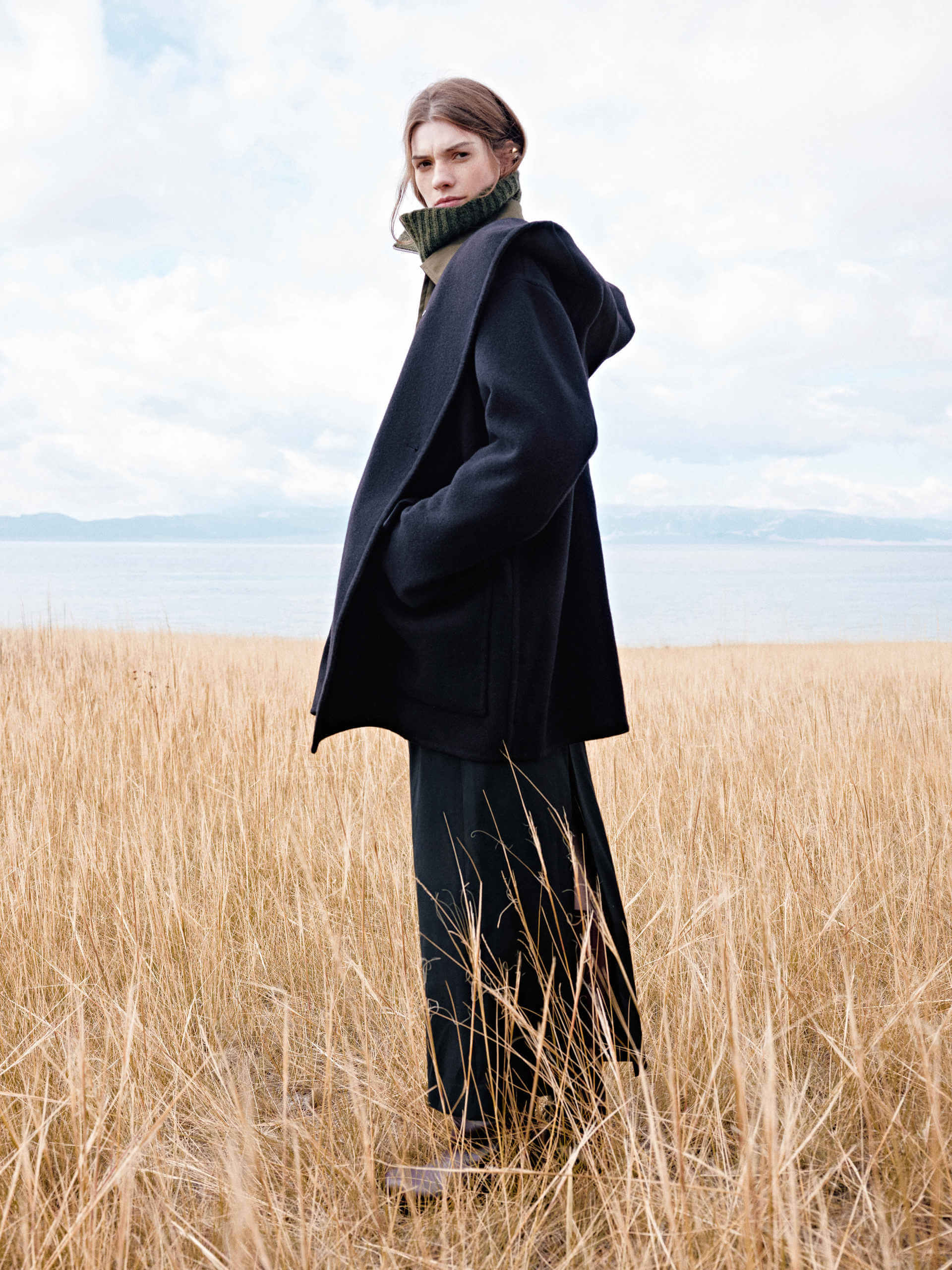 Wool Blend Hooded Midi Coat - Image 9