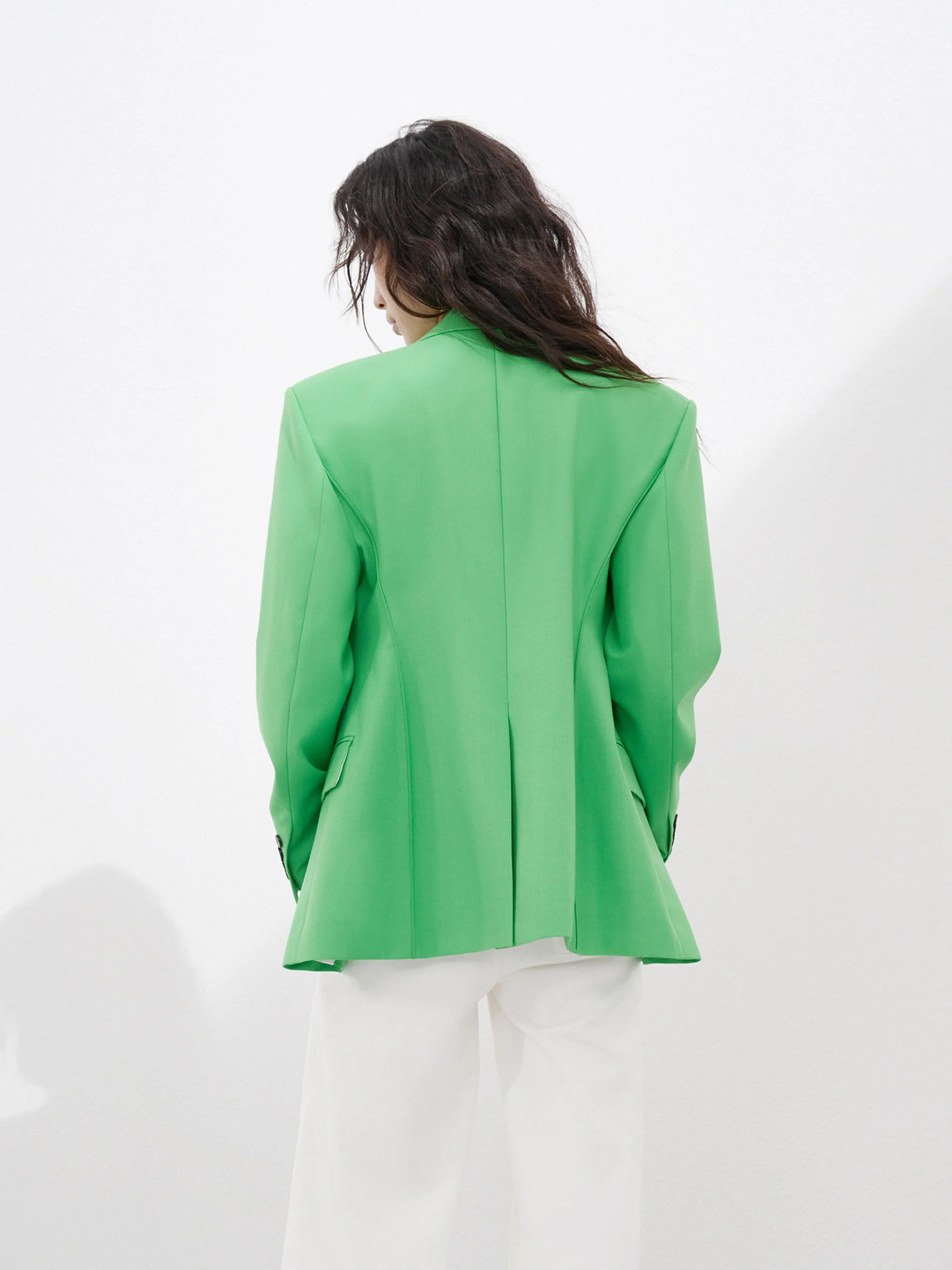 Wool Blend Waisted Blazer - Image 11