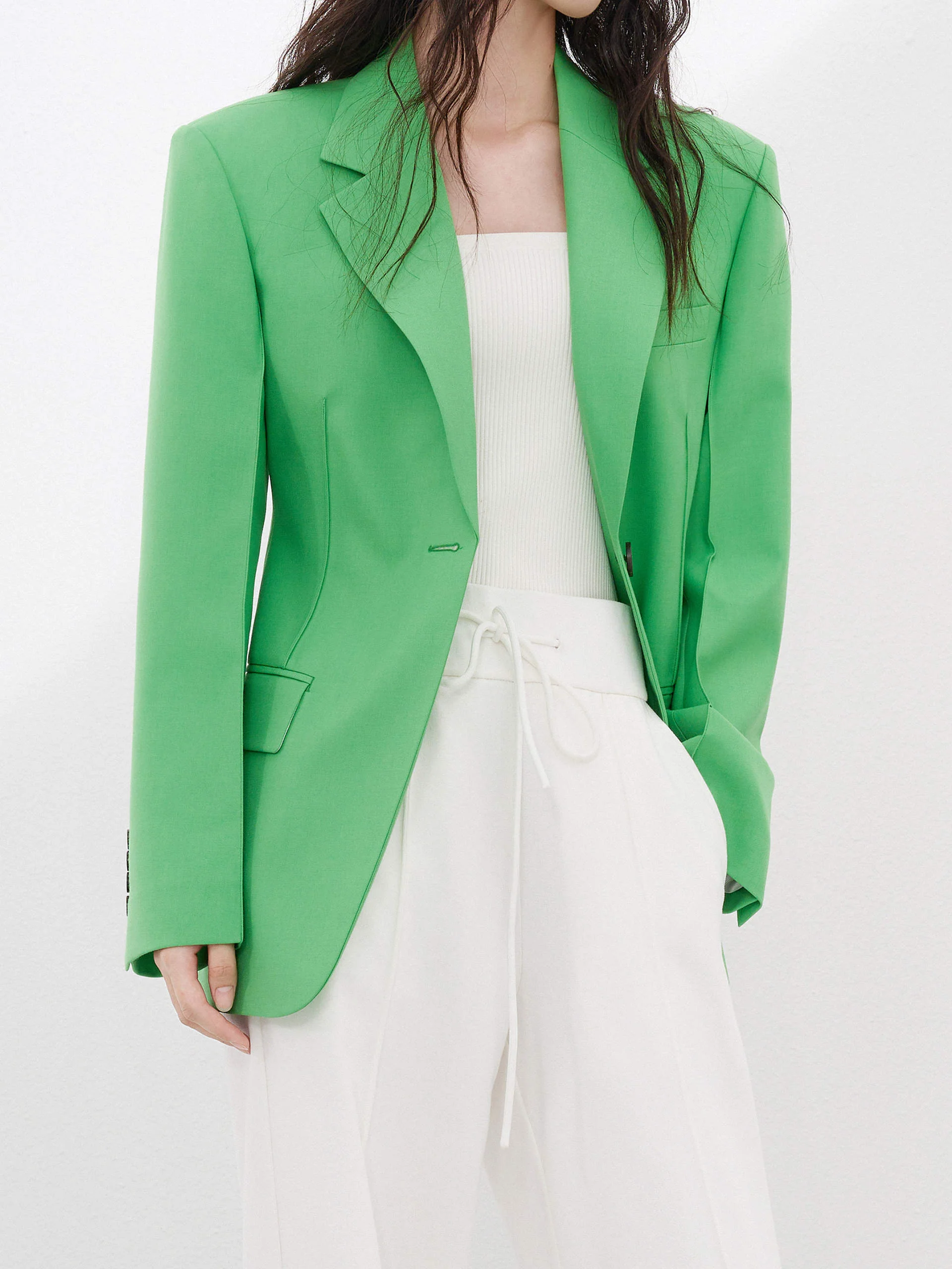 Wool Blend Waisted Blazer - Image 12