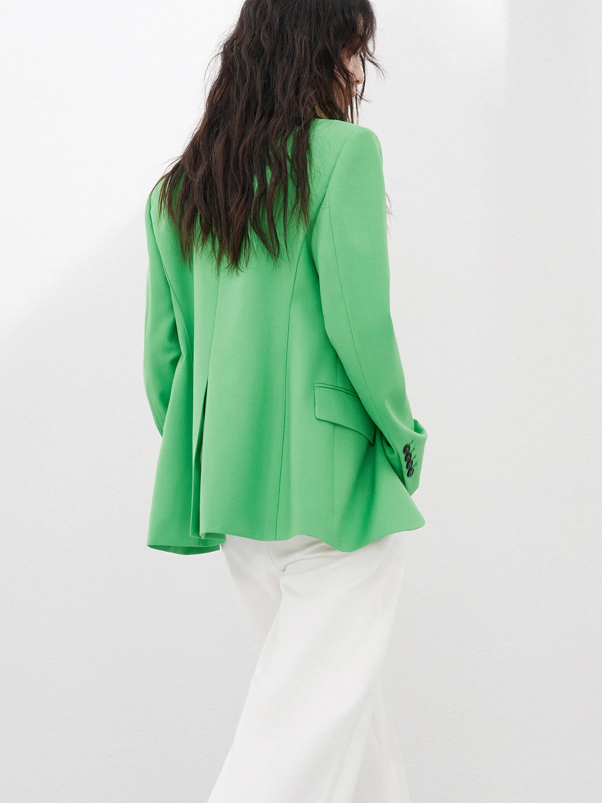 Wool Blend Waisted Blazer - Image 9