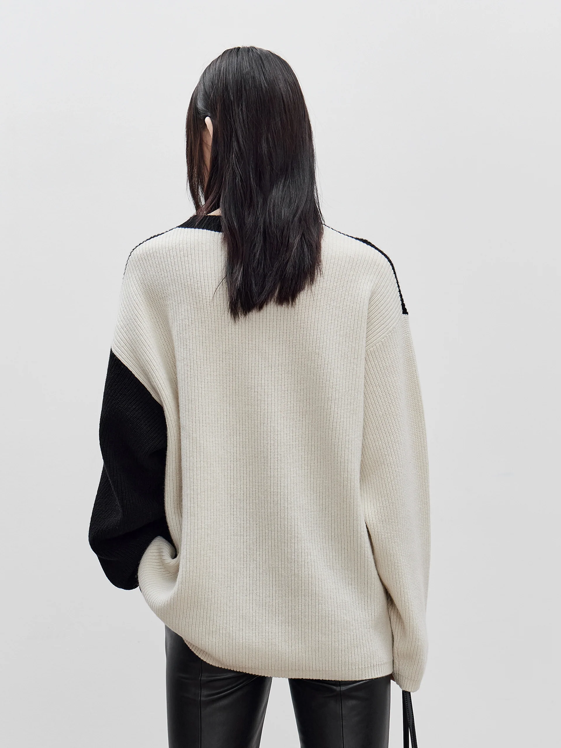 Wool Drop Shoulder Knit Pullover - Image 10