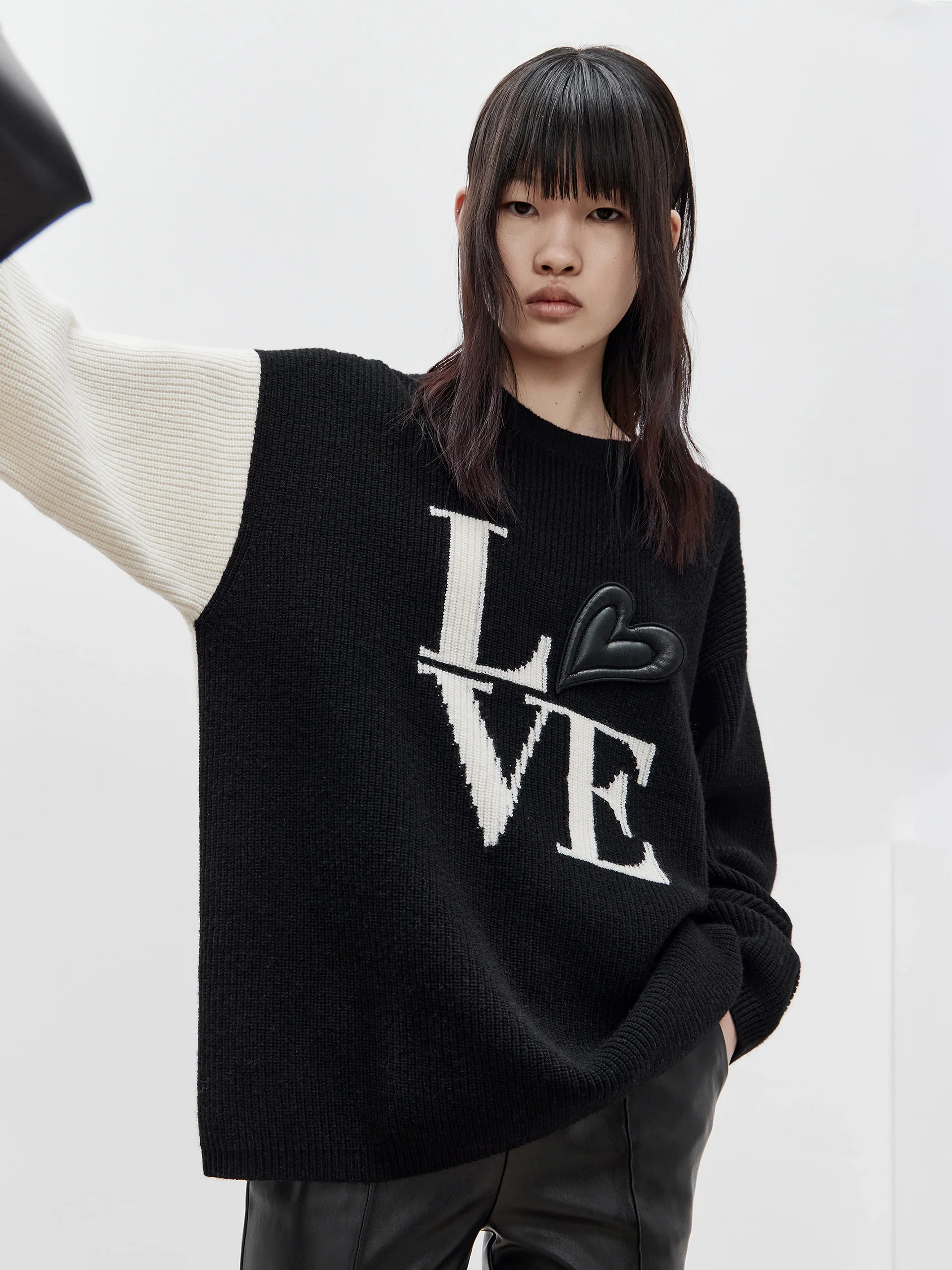 Wool Drop Shoulder Knit Pullover - Image 13