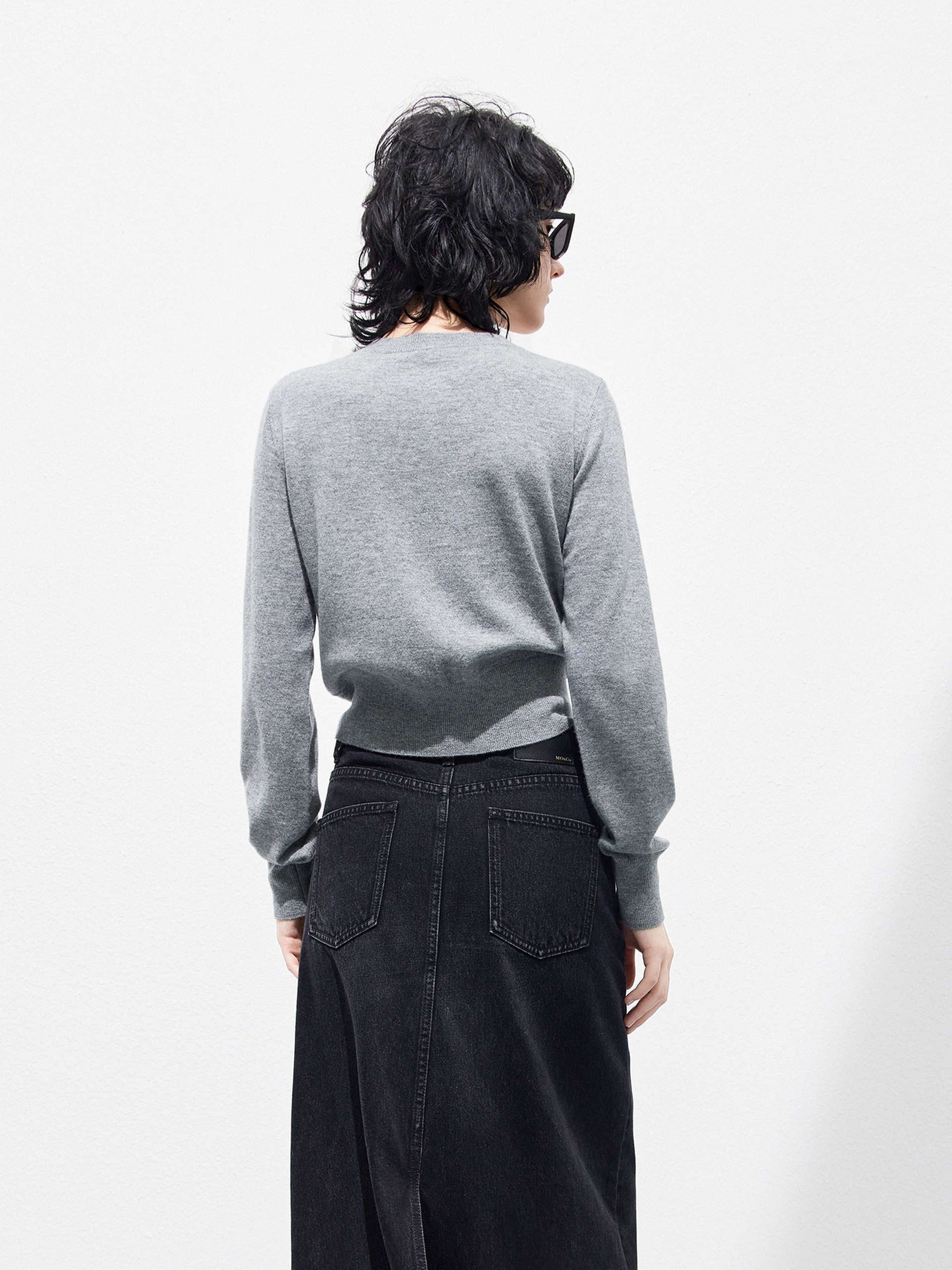 Heart Pattern Wool Cashmere Cardigan - Image 11