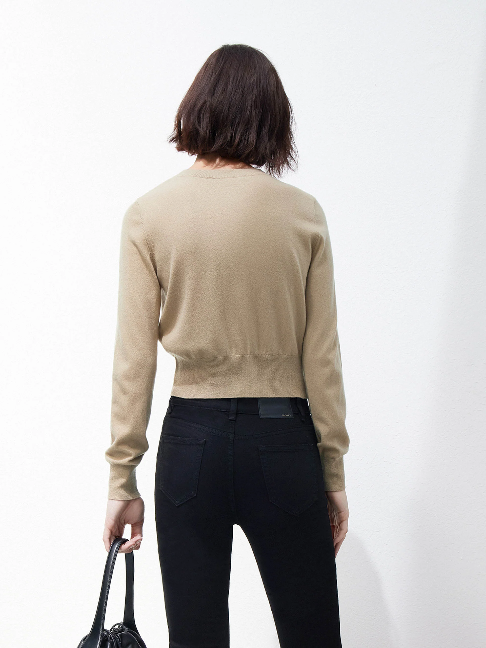 Heart Pattern Wool Cashmere Cardigan - Image 3