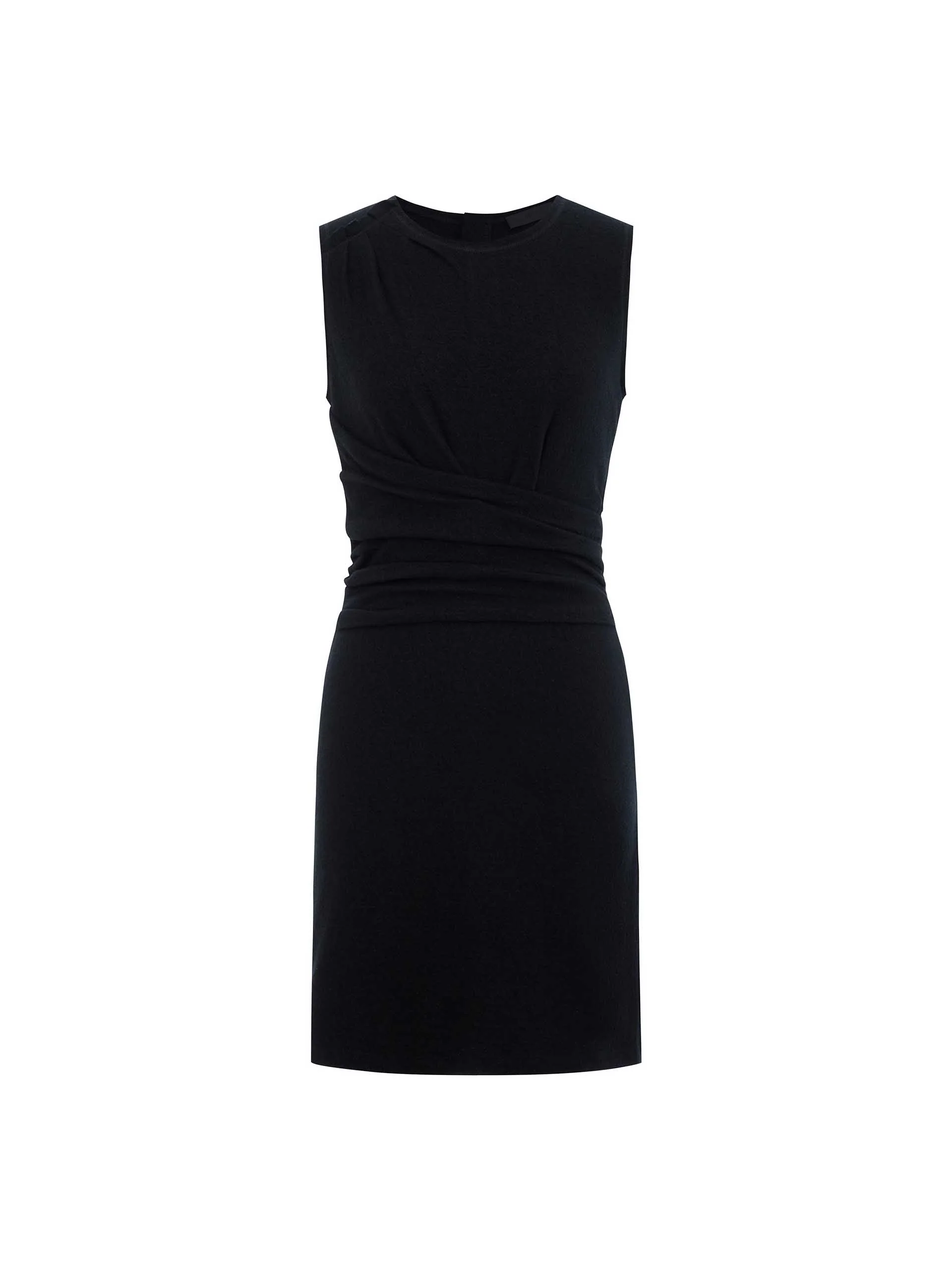 Wool Pleated Detail Dress - Image 5