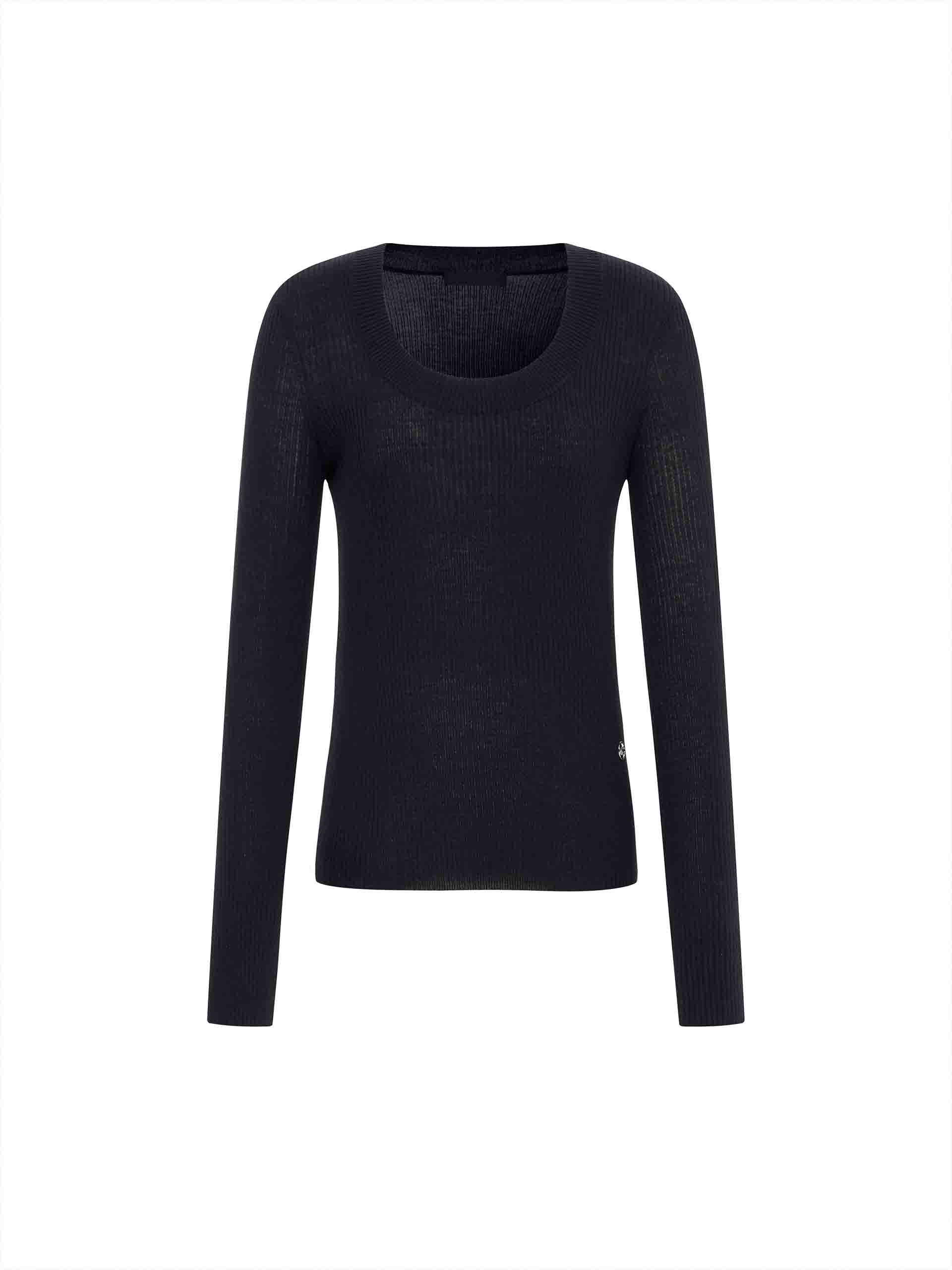 Wool Tight Fit Knit Top - Image 13