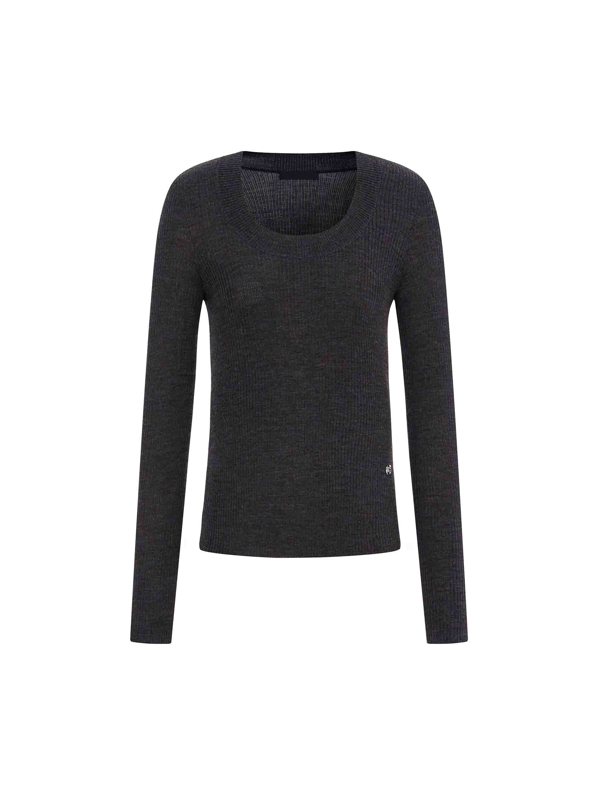 Wool Tight Fit Knit Top - Image 21