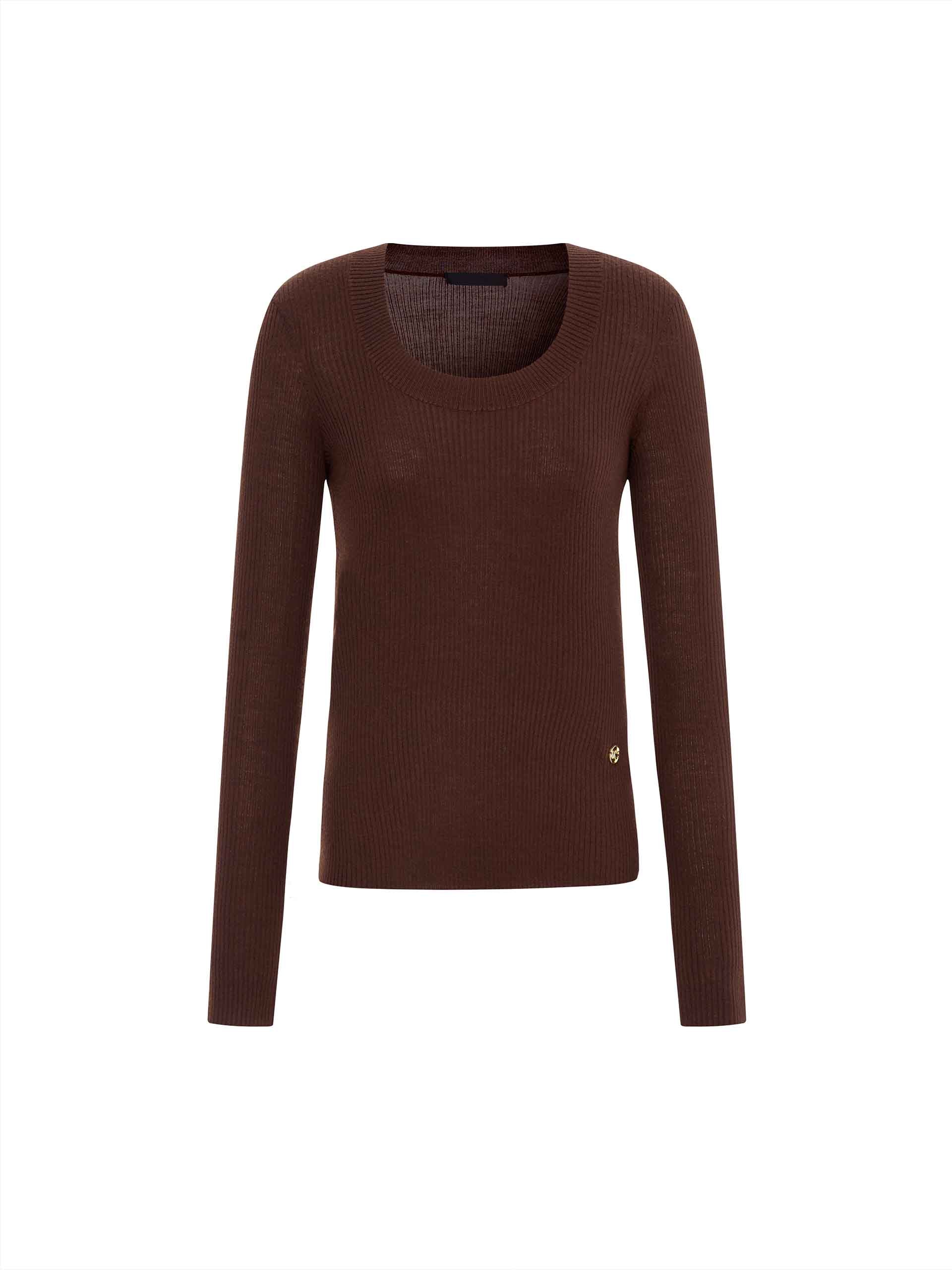 Wool Tight Fit Knit Top - Image 5