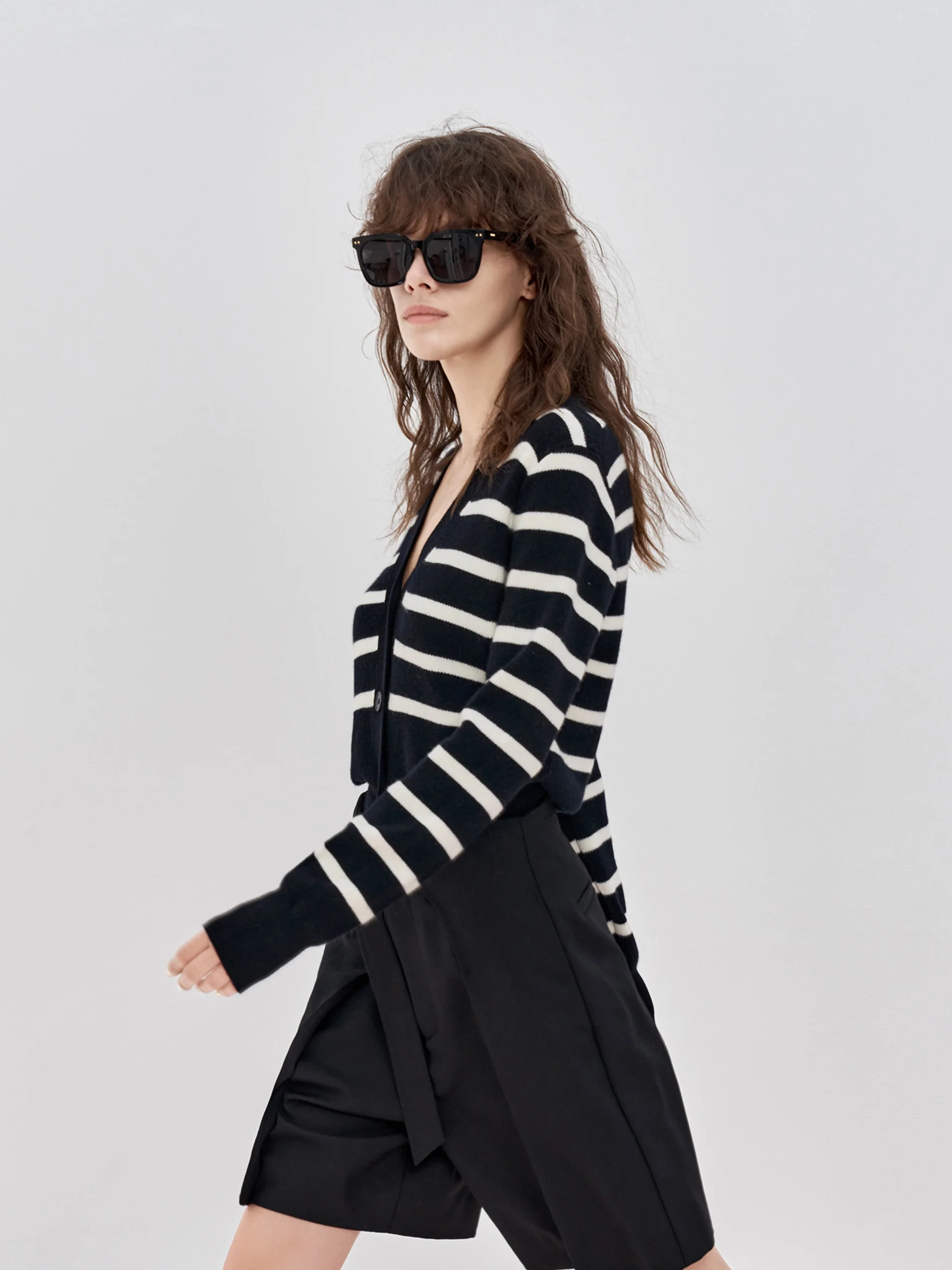 Wool Striped Knit Cardigan - Image 6